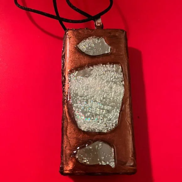 One of a Kind Seashell Boho Rare Unique Vintage Reversible Handmade Necklace - Picture 9 of 16